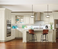 Transitional Kitchen Painted Coconut