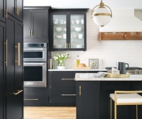 Casual Kitchen Painted Worn Black 3