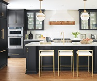 Casual Kitchen Painted Worn Black 2