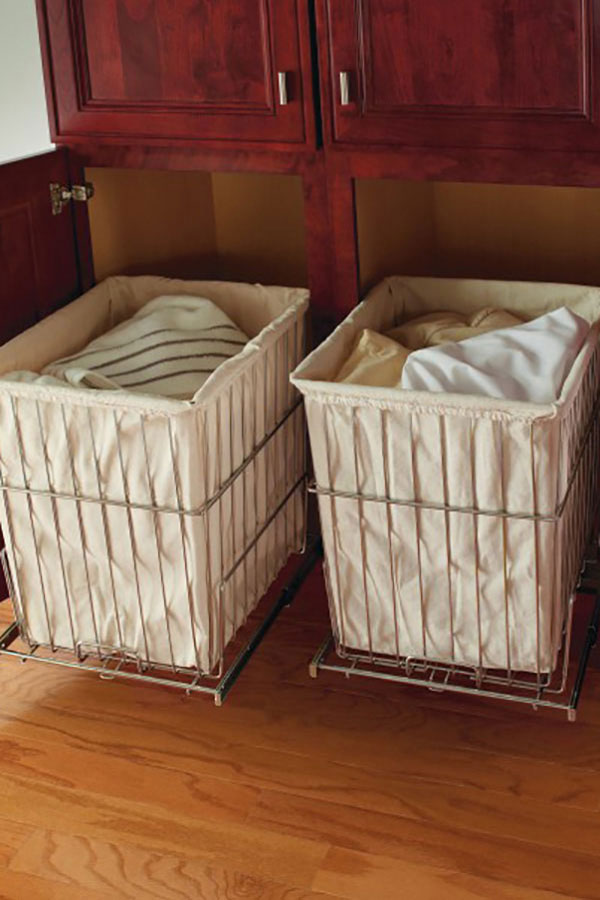 Linen Closet With Removable Hamper