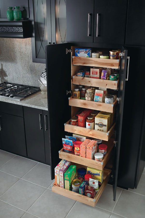 Utility Cabinet with Roll Trays - Nest Cabinetry