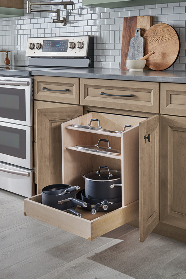 pot/pan storage  Kitchen cabinet storage, Diy kitchen storage