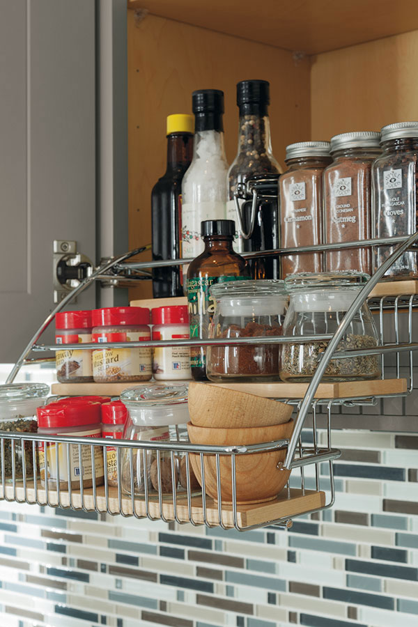 Pull Down Spice Rack, Kitchen Cabinet Pull Down Spice Rack
