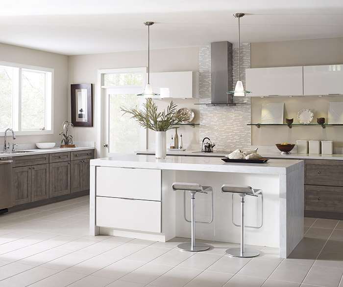 High Gloss Kitchens, White & Grey Gloss Kitchen Units