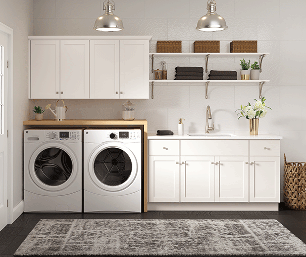 Arcadia White Laundry Room