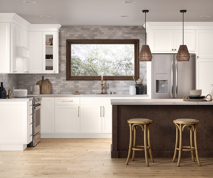 Ashland Painted White and Stained Thatch Kitchen