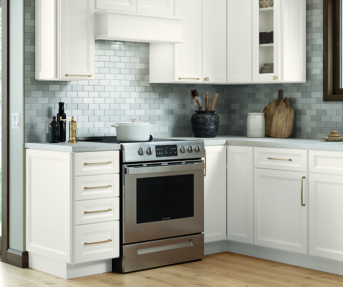 Ashland Painted White and Stained Thatch Kitchen