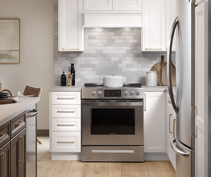 Ashland Painted White and Stained Thatch Kitchen 4