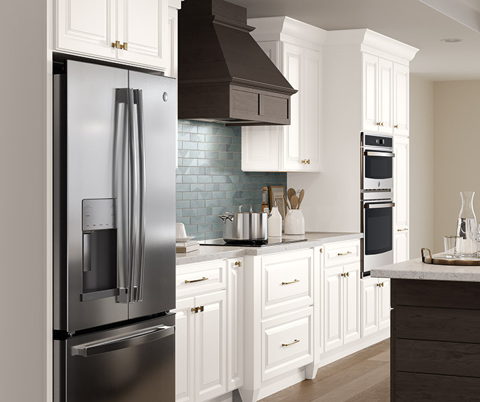 Beckett Painted Brightest White and Cherry Storm Kitchen