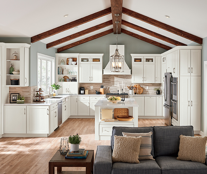 Transitional Kitchen Painted White