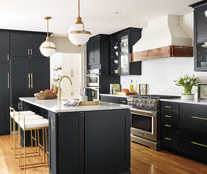 Casual Kitchen Painted Worn Black