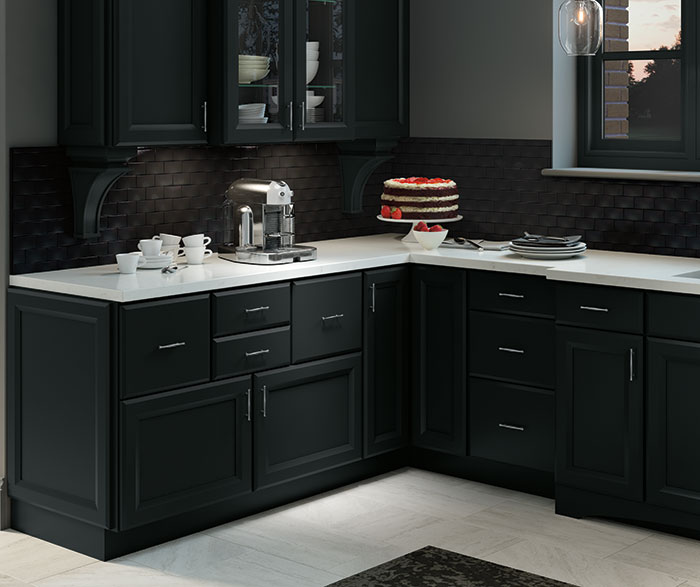 Contemporary Kitchen Painted Black K4