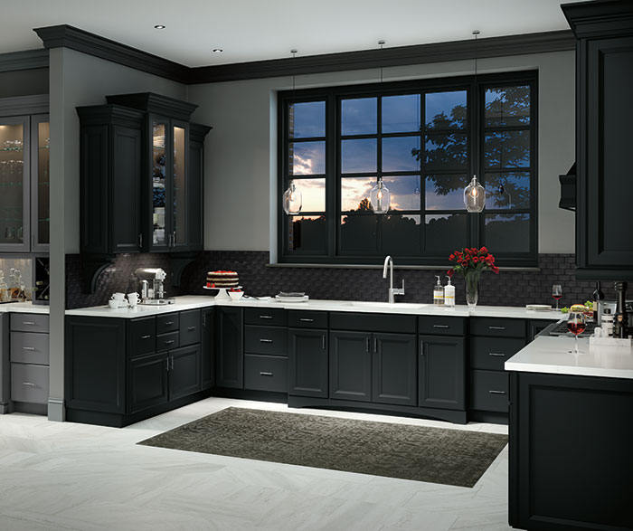 Contemporary Kitchen Painted Black K6