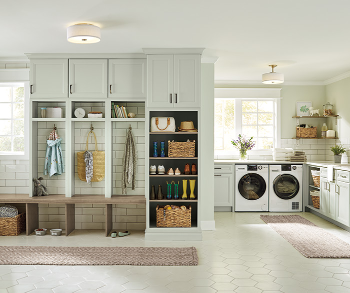 Traditional Laundry Room Painted Sea Salt
