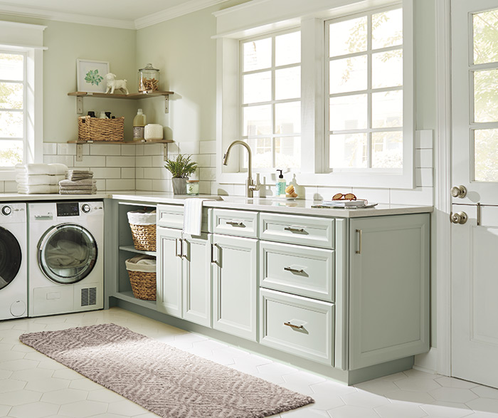 Traditional Laundry Room Painted Sea Salt 3