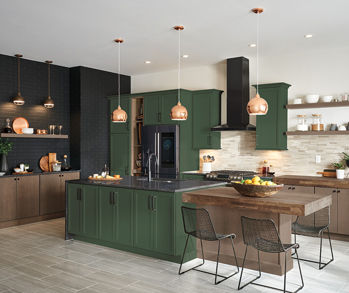 Contemporary Kitchen Painted FoxHall Green and Cherry Seal 2