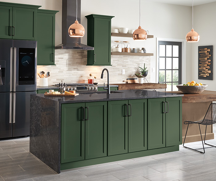 Contemporary Kitchen Painted FoxHall Green and Cherry Seal 3