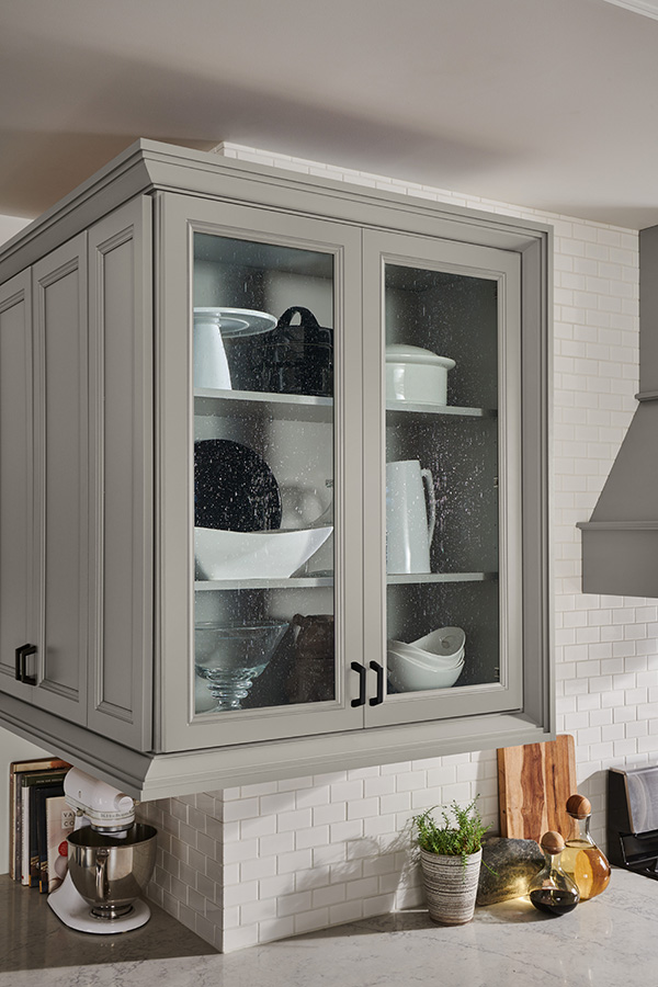 Upper corner kitchen cabinets on sale with glass doors