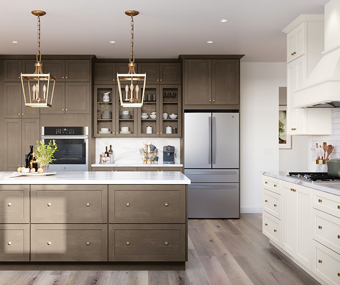 Woodtone and White Transitional Kitchen 5