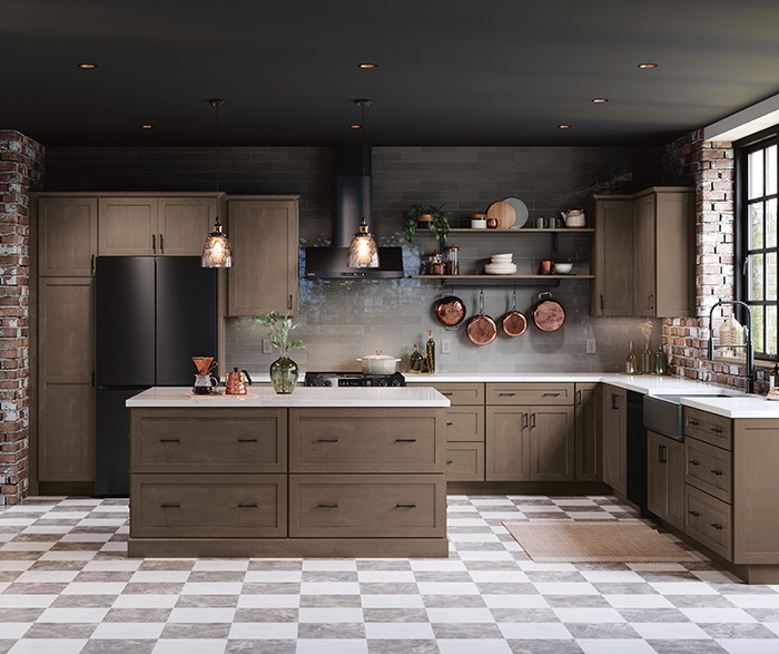 Jamestown Transitional Woodtone Kitchen