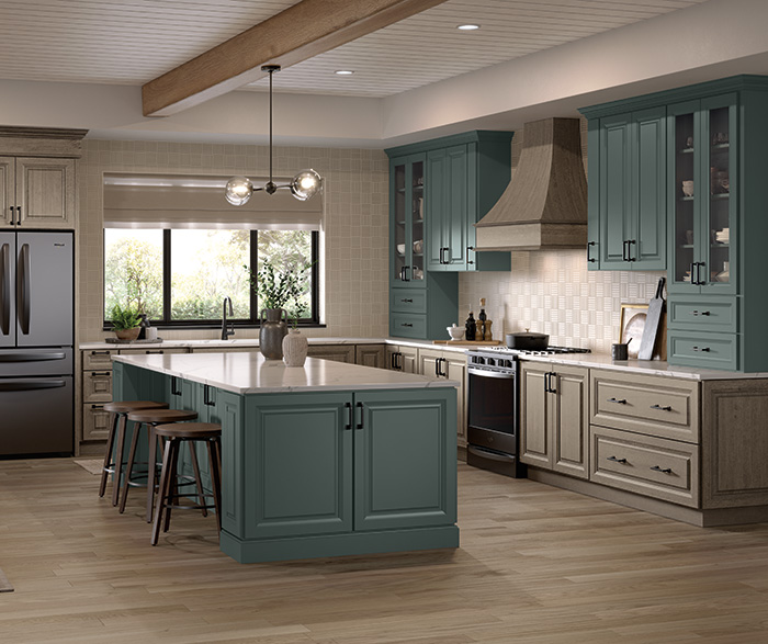 Merrin Woodtone and Painted Kitchen Cabinets 3