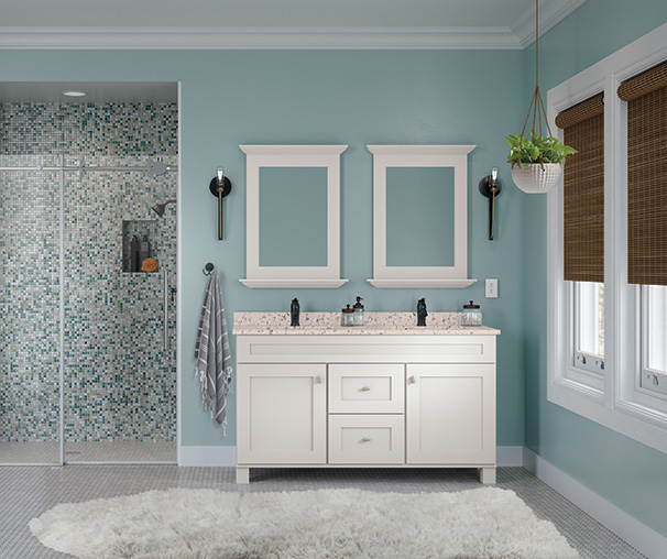 Palencia White 60 Inch Bathroom Vanity