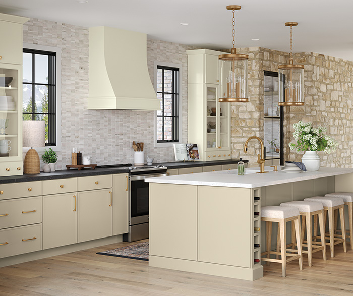 Yorktown Transitional Painted Kitchen Cabinets 2