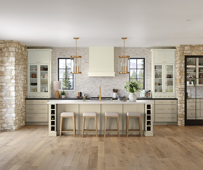 Yorktown Transitional Painted Kitchen Cabinets 3